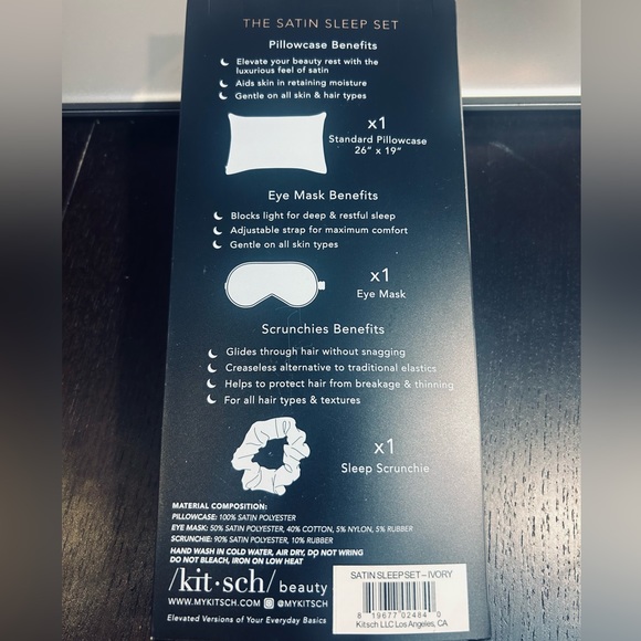 Satin sleep mask set - Picture 2 of 2